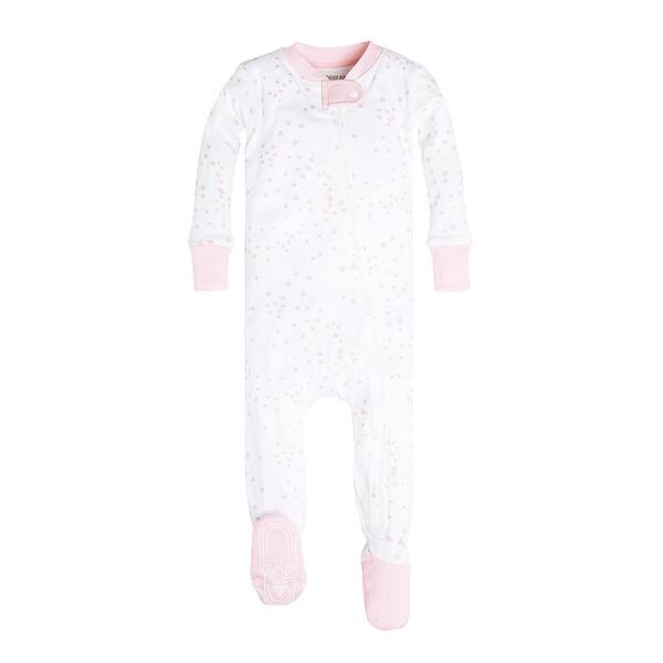 Shop Burt S Bees Baby Baby Girls Organic Print Zip Front White