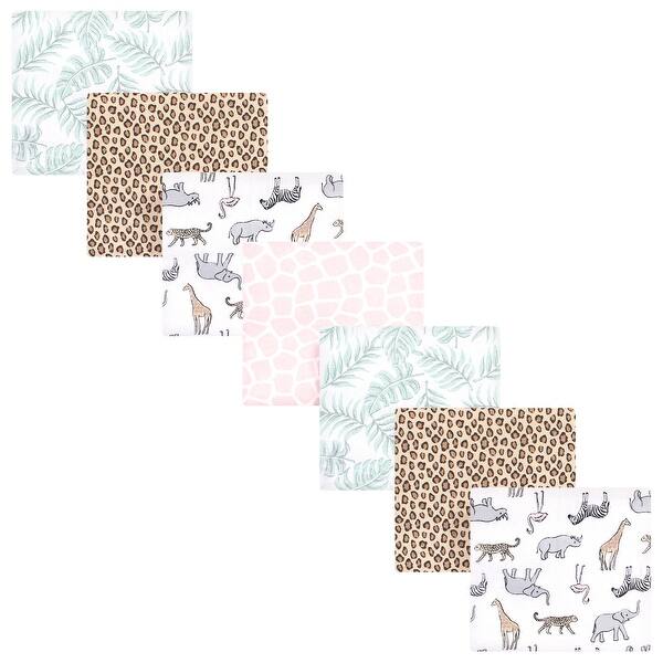 slide 1 of 1, Hudson Baby Infant Girl Cotton Flannel Receiving Blankets Bundle, Modern Pink Safari, One Size - Modern Pink Safari - One Size One Size - Modern Pink Safari