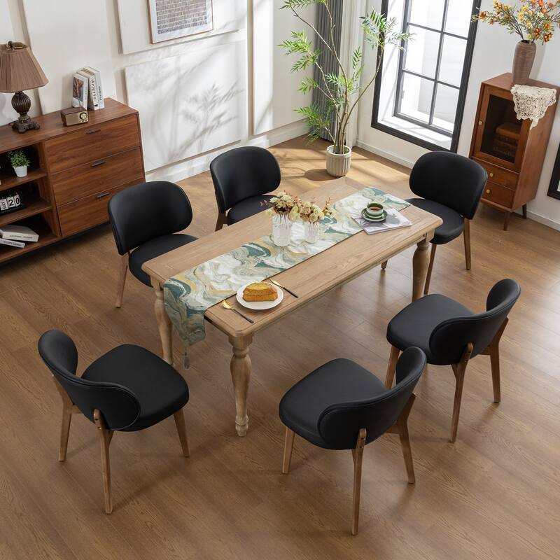 20" x 18.5" Seat Armless Single Dining Chair Modern Upholstered Kitchen Chairs