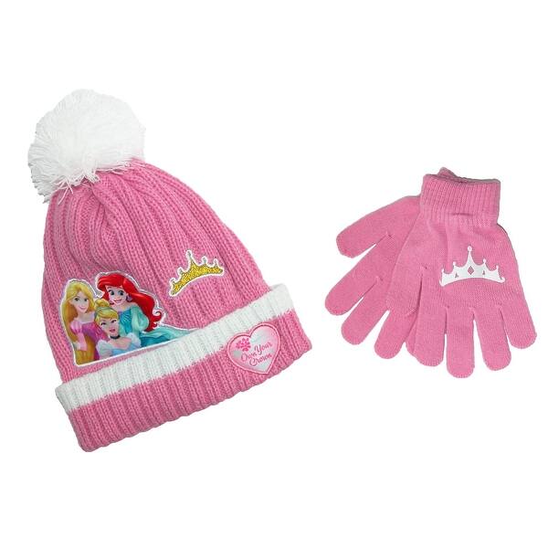 Shop Disney Girl S Princess Hat And Glove Winter Set Overstock