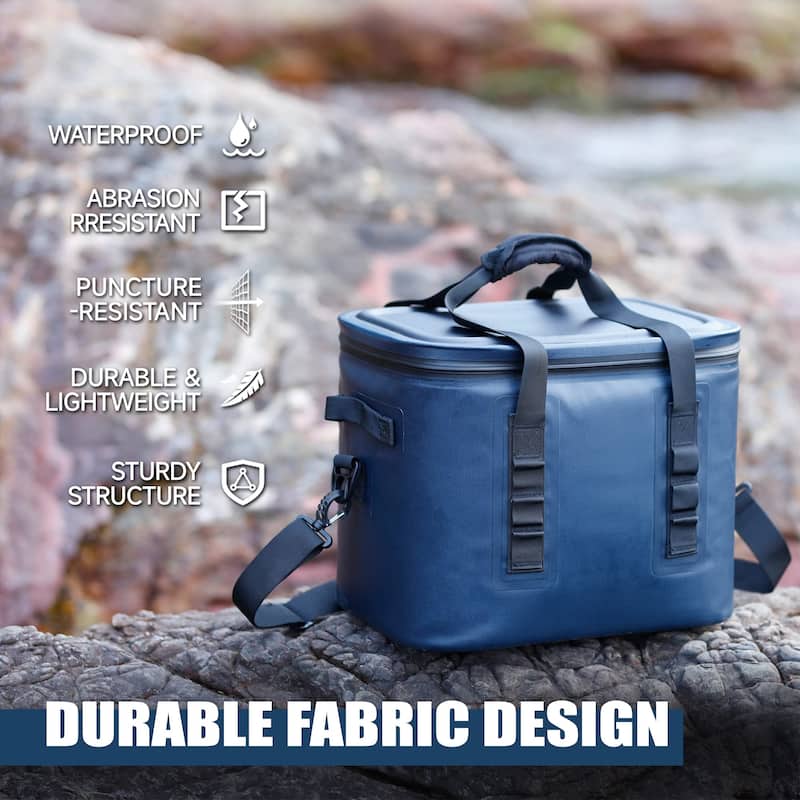 Soft Cooler 30 Cans Cooler Bag Insulated Leak Proof Waterproof Beach ...