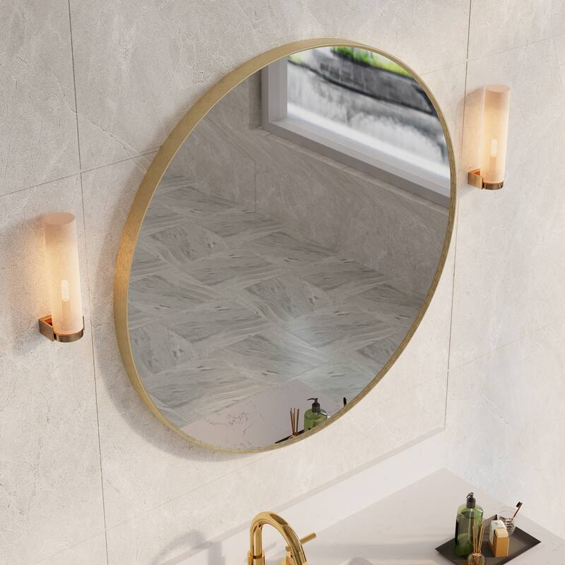 Modern Bathroom Wall Mounted Anodized Aluminum Framed Wall Vanity Mirror