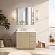 preview thumbnail 103 of 126, Oza Bath Vanity with Quartz Stone Top and Mirror