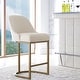 preview thumbnail 19 of 81, Leick Home Upholstered Barrelback Counter Stool with Metal Base