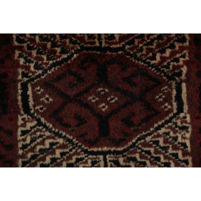 Hand Knotted Oriental 100% Wool Carpet Traditional All-Over Oranges & Rust Turkoman Area Rug - 11' 3'' X 7' 8''