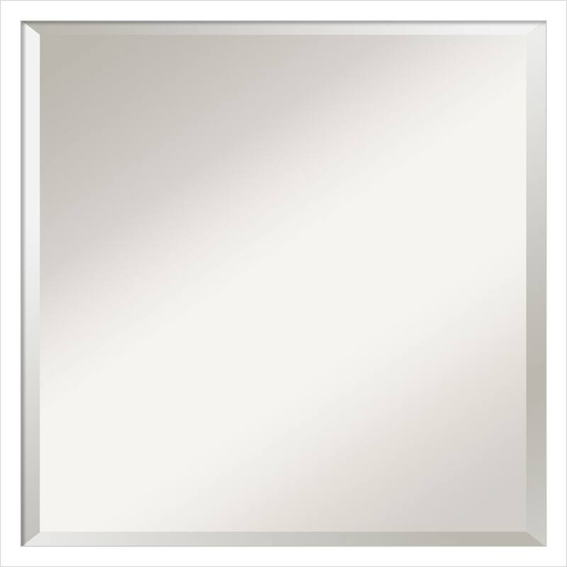 Beveled Wood Bathroom Wall Mirror - Svelte Frame