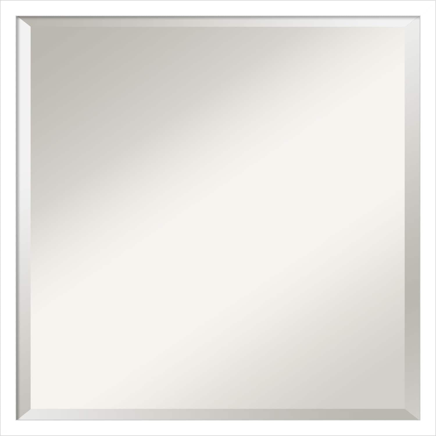 Beveled Wood Bathroom Wall Mirror - Svelte Frame