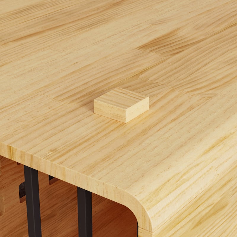 Modern Wooden Dog Crate Furniture for Large Dogs Glossy Finish Pet House with Metal Door and Vent Holes