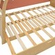 preview thumbnail 7 of 22, Twin Size Stretchable Vaulted Roof Bed, Children's Pine Wood Bed Frame with Three-Sided Guardrail, No Noise/Easy Assembly