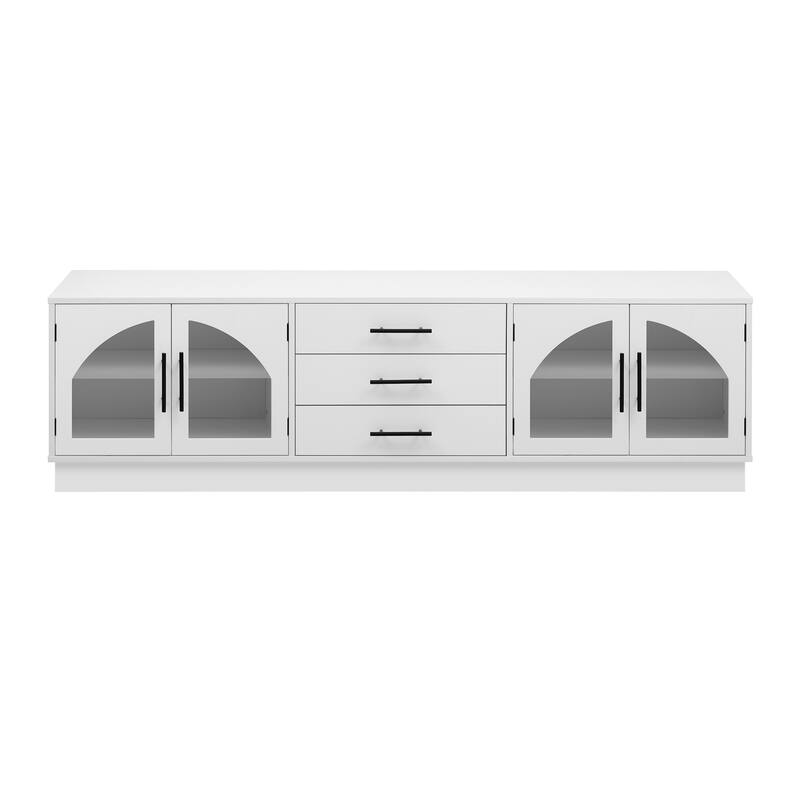 68.9'' Modern Minimalist TV Stand for TVs up to 75 Inches, Entertainment Center Media Console Cabinet with Adjustable Shelves