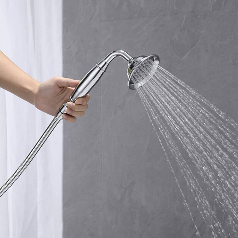 BATHLET Freestanding Bathtub Floor-Mount Faucet Tub Filler with Hand Shower