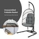 preview thumbnail 6 of 16, Gymax Hanging Hammock Egg Chair Patio Rattan Swing Chair w/ Stand &