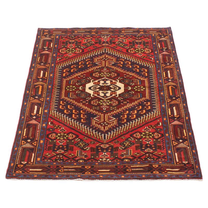 ECARPETGALLERY Hand-knotted Andelz Red Wool Rug - 4'3 x 6'3
