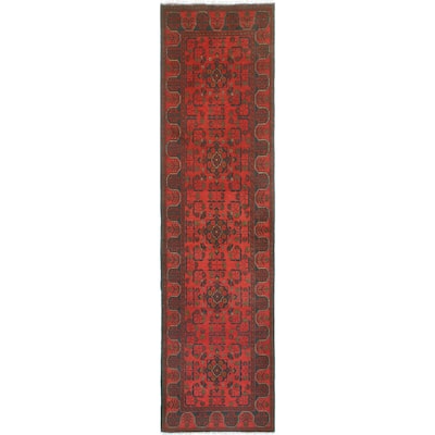 Khal Mohammadi Salih Red/Navy Runner - 2'7" x 9'8"