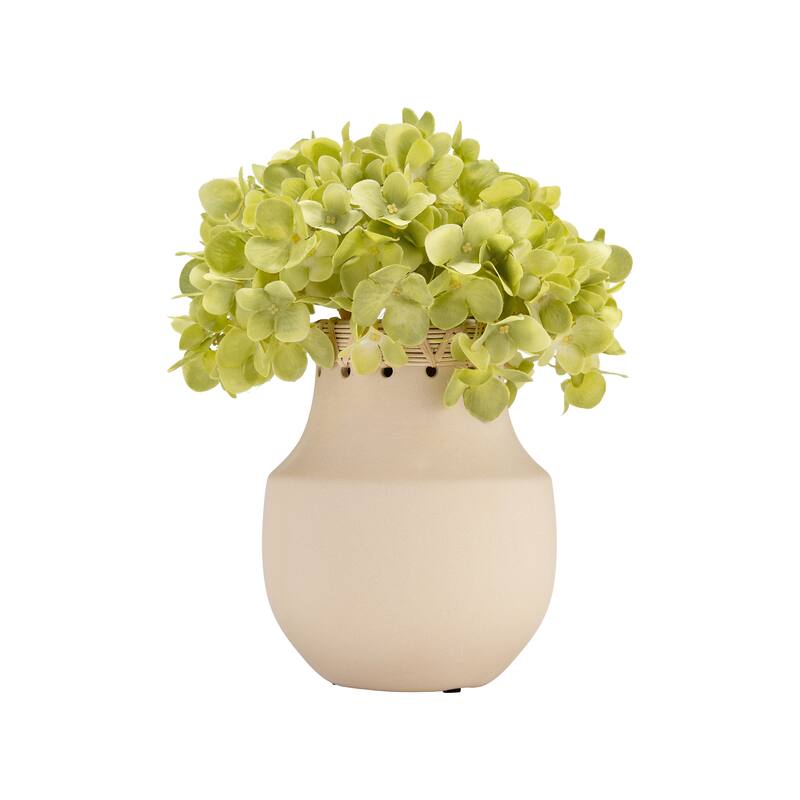 Sagebrook Home Neutral Textured Ceramic Artisan Vase - Timeless Decor Piece
