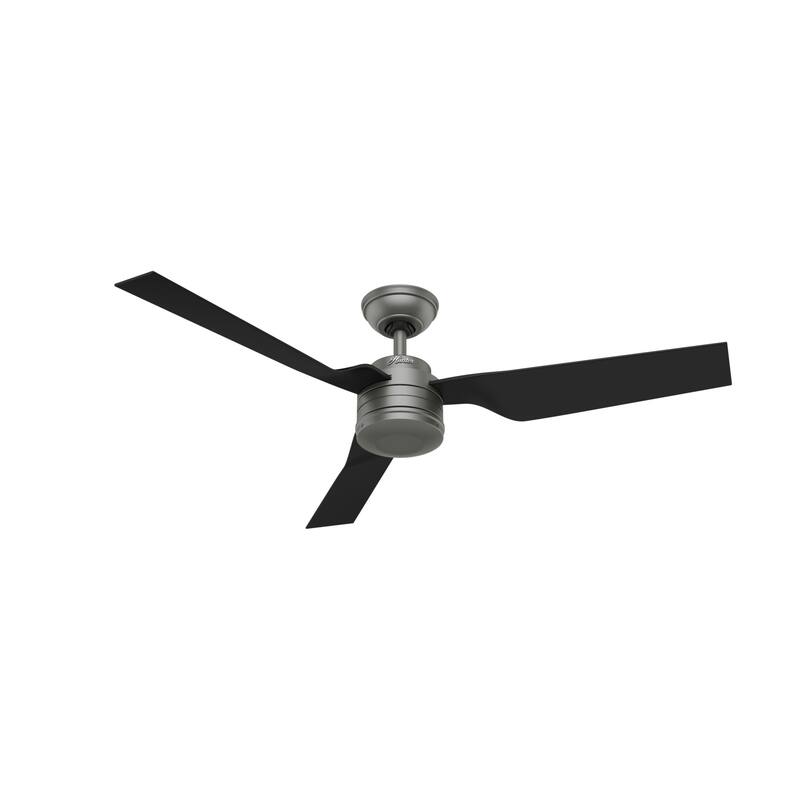 Hunter 52" Cabo Frio Outdoor Ceiling Fan with Wall Control - Modern Industrial - Damp Rated!