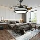 preview thumbnail 6 of 13, 42Inch Black Retractable LED Ceiling Fan With Remote Control