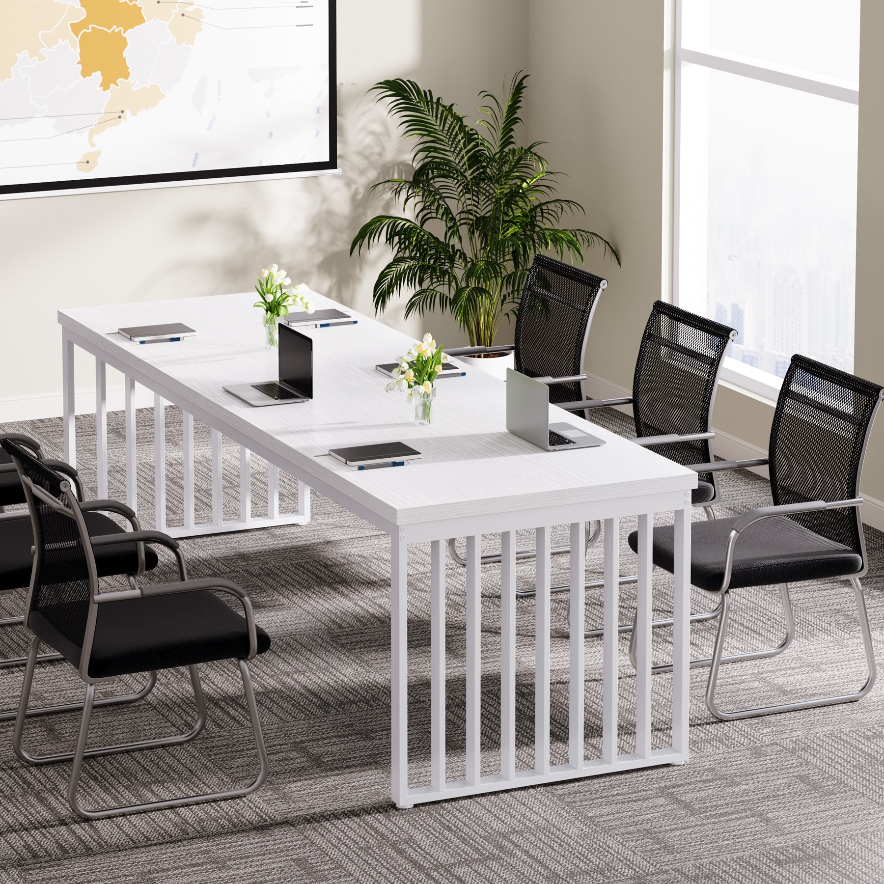 6.5ft Rectangular Conference Meeting Table for Home Office