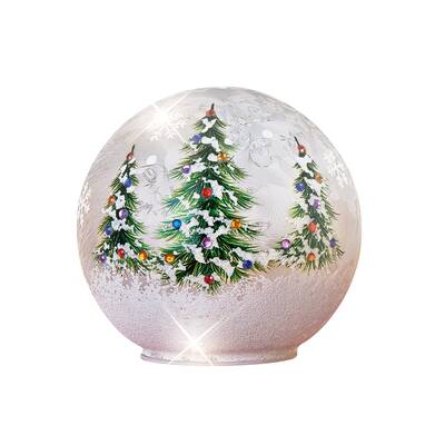 Lighted Christmas Tree Glass Ball Tabletop Decor