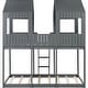 preview thumbnail 7 of 6, Gray Playful Full Over Full Wood Bunk Bed with Playhouse-Inspired Design