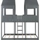 preview thumbnail 7 of 6, Gray Wood Bunk Bed with Roof, Window & Guardrail