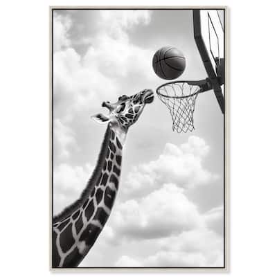 Giraffe Hoops Canvas by Art Remedy