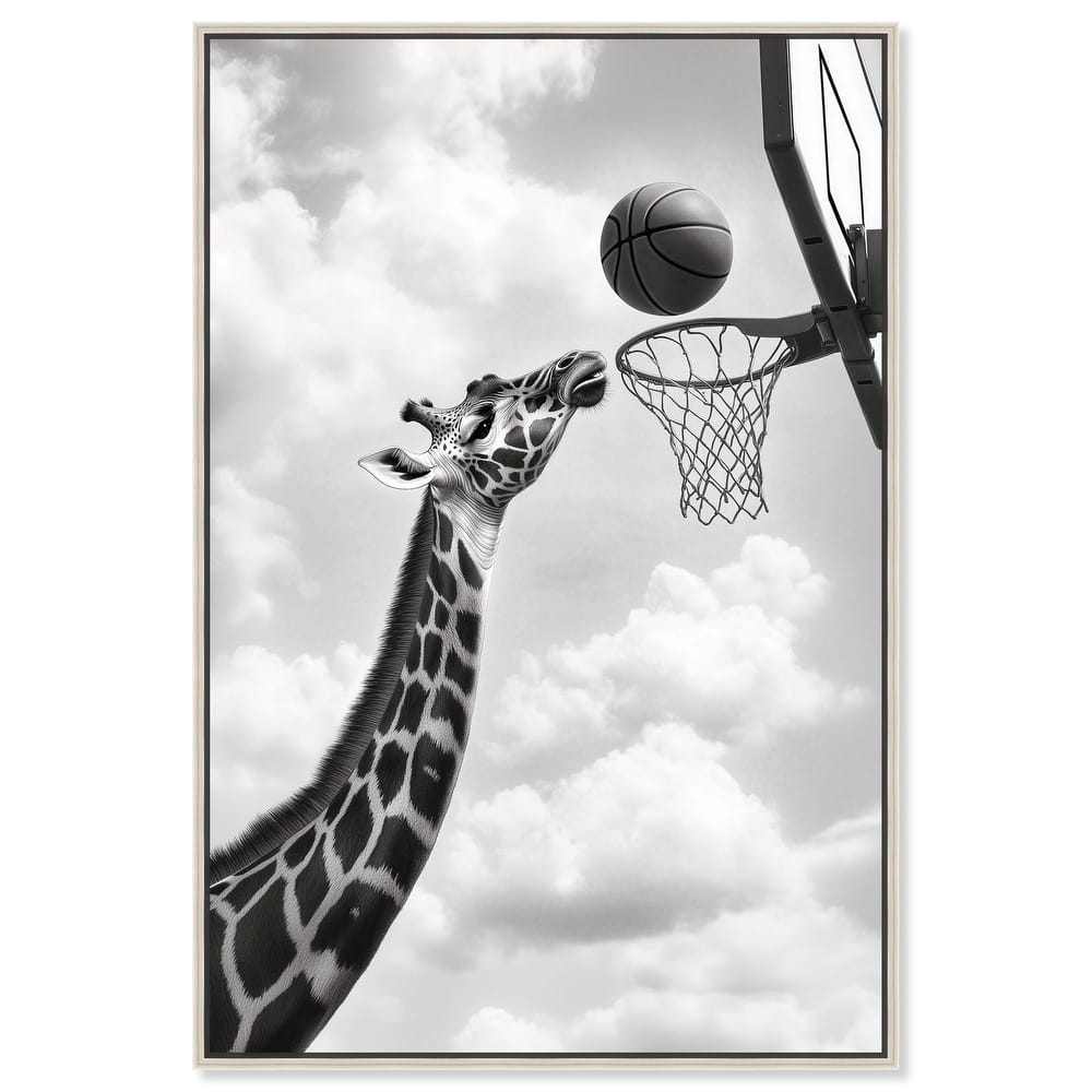 Giraffe Hoops Canvas by Art Remedy