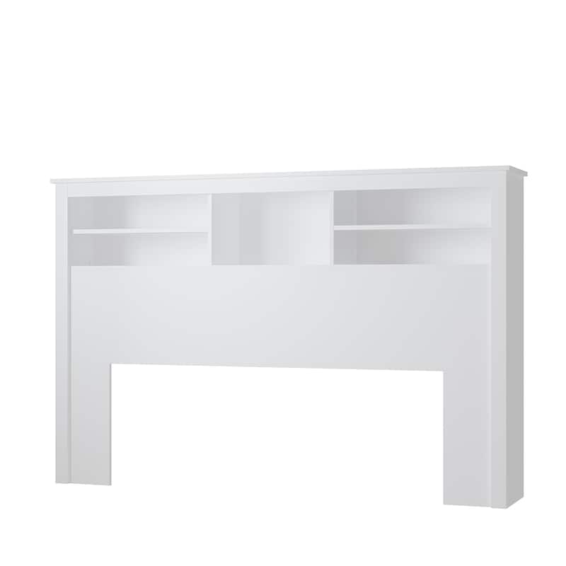 65"Timechee Queen Bookcase Headboard RGB Light Adjustable Shelf