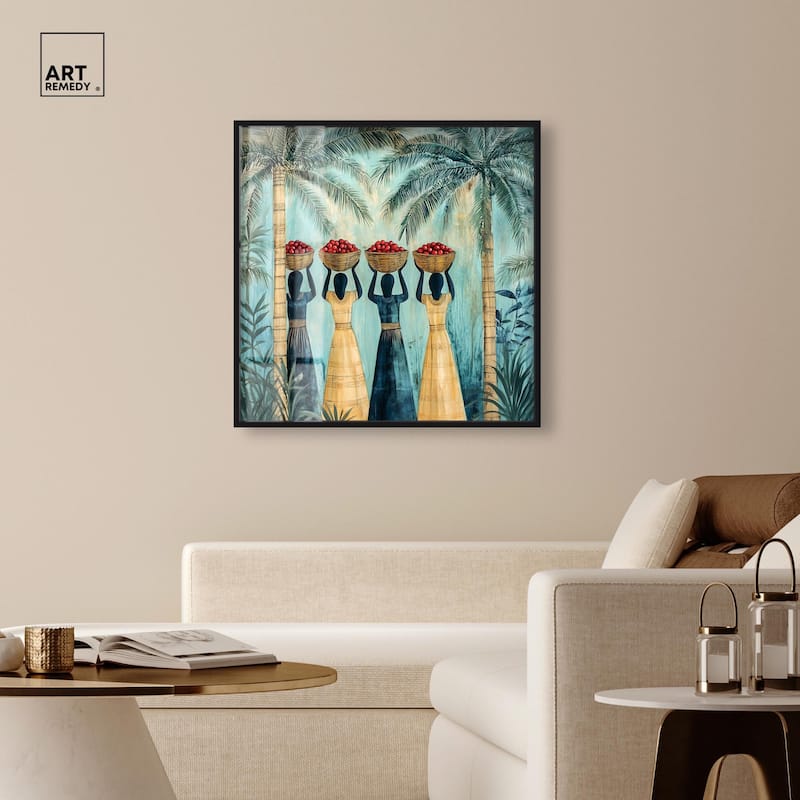 Walk Under Palms Shadowbox by Art Remedy