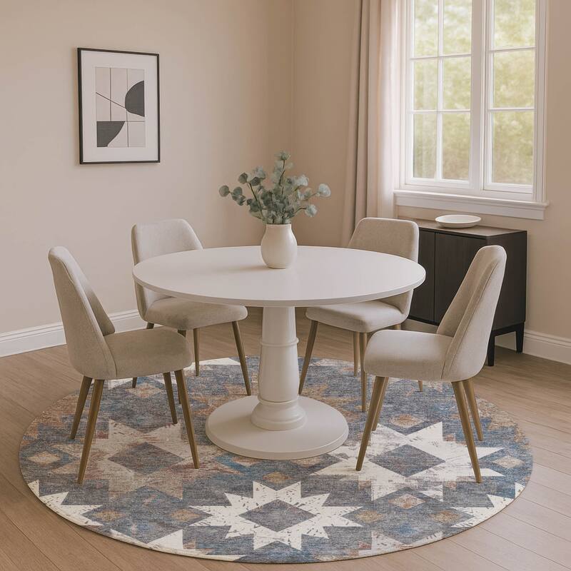 Premium Washable Super Soft Global Imprints Mayfield Rug - Gray - 8' x 8'