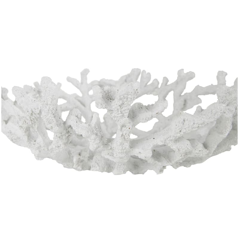 Resin Coral Textured Decorative Bowl - Set of 2 Blue or White - Roche River Decor