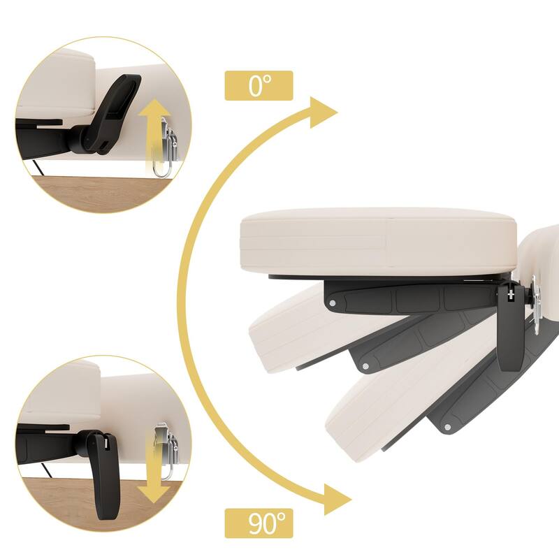 Portable Massage Table Foldable Spa Lash Bed with Adjustable Headrest