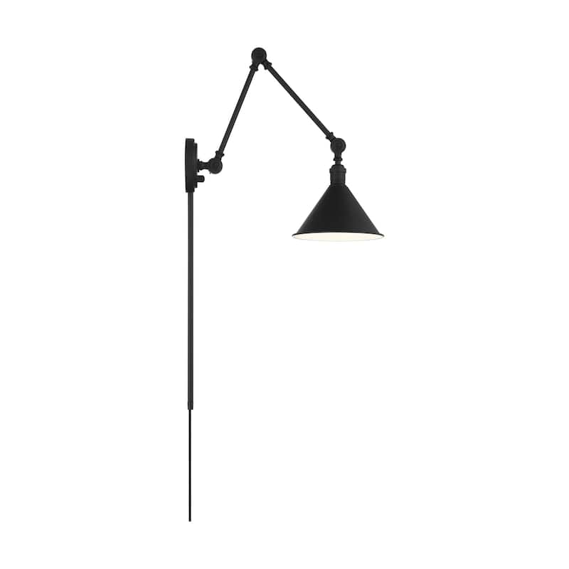 Delancey Swing Arm Lamp Matte Black with Switch