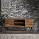 preview thumbnail 15 of 18, Amarah Mid-century Modern Wood TV Stand by Christopher Knight Home pine/walnut