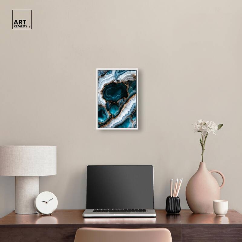 Teal Tectonic I Canvas by Art Remedy