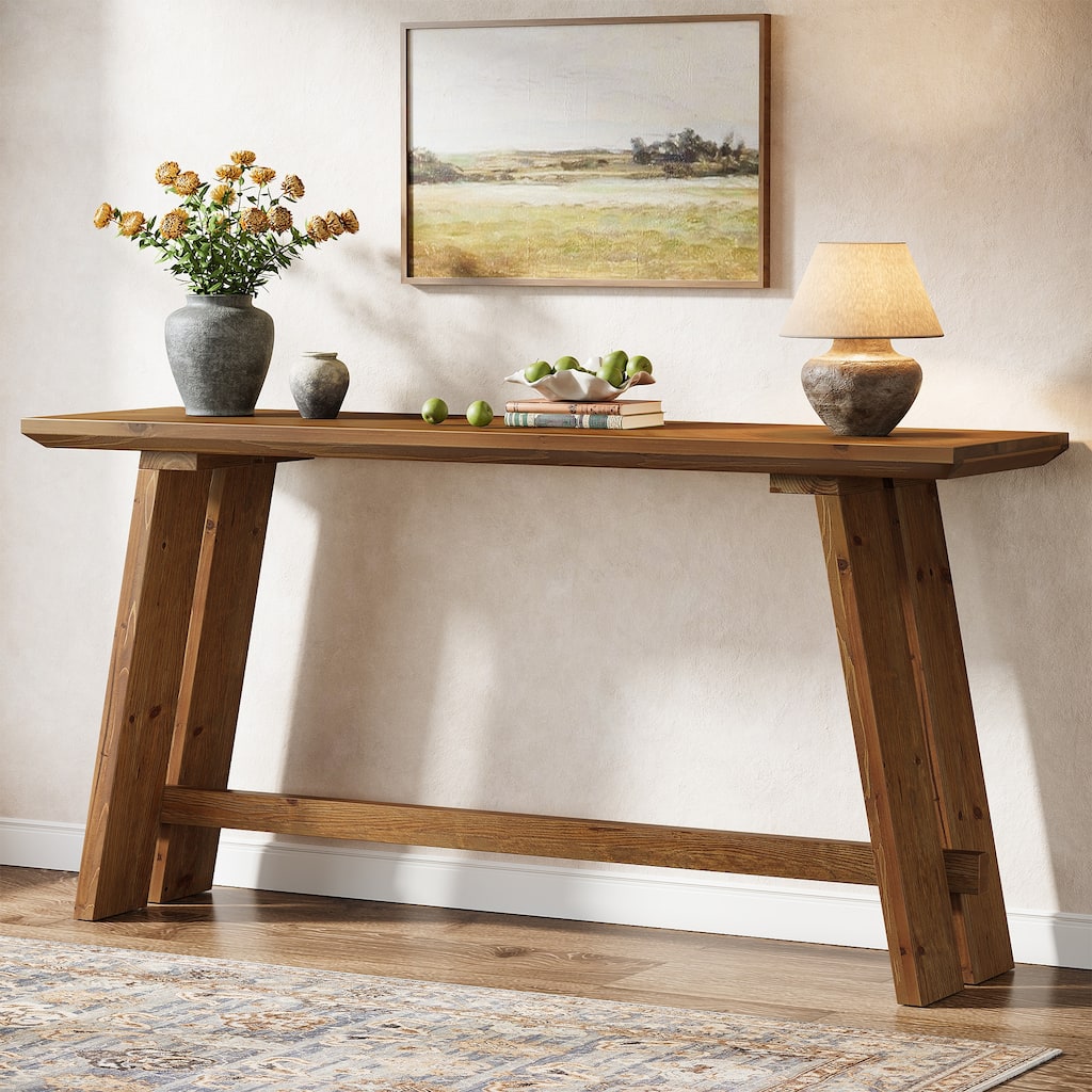 Solid Wood Console Table for Entryway