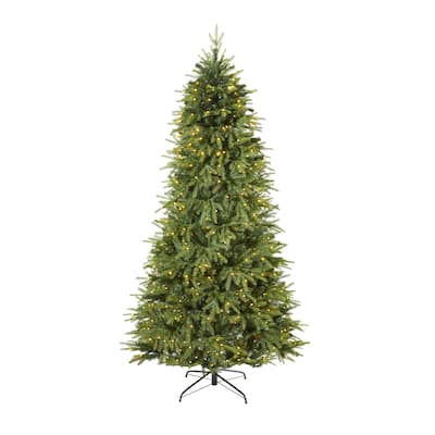 8ft. Fir Look Artificial Christmas Tree with 700 Clear LED Lights and 3470 Branches - Grand Holiday X-Mas Showstopper