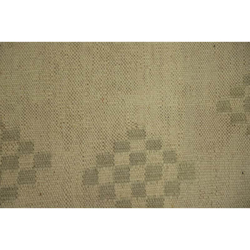 Hand Woven Oriental 100% Wool Carpet Southwestern Tribal Beige & Ivories Kilim Area Rug - 6' 0'' X 4' 1''