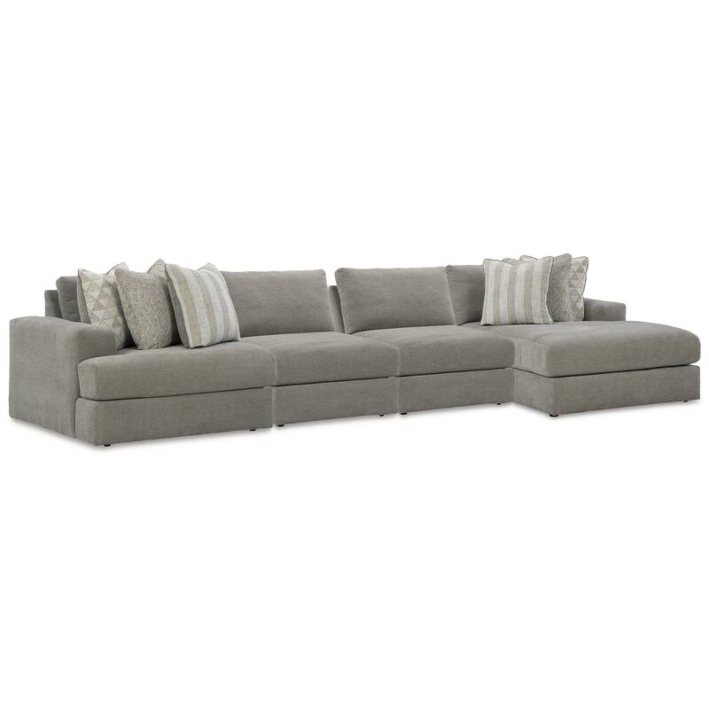 Signature Design by Ashley Avaliyah Gray 4-Piece Sectional - 162" W x 68" D x 37" H