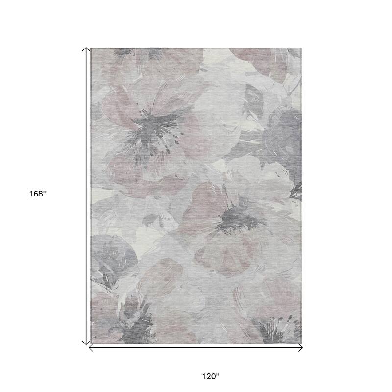 HomeRoots Floral Transitional Rectangle Outdoor Rug