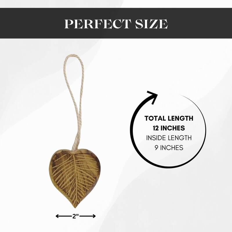 Magnetic Wooden Heart Curtain Tiebacks Easy to Use