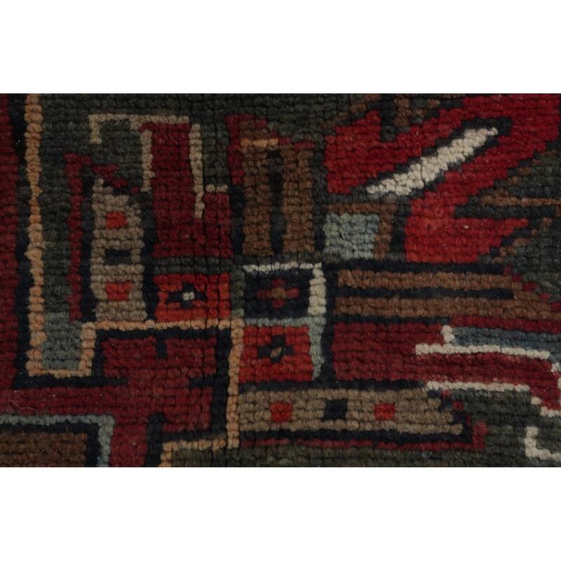 Hand Knotted Oriental 100% Wool Carpet Traditional Medallion Red Heriz Area Rug - 11' 6'' X 8' 3''