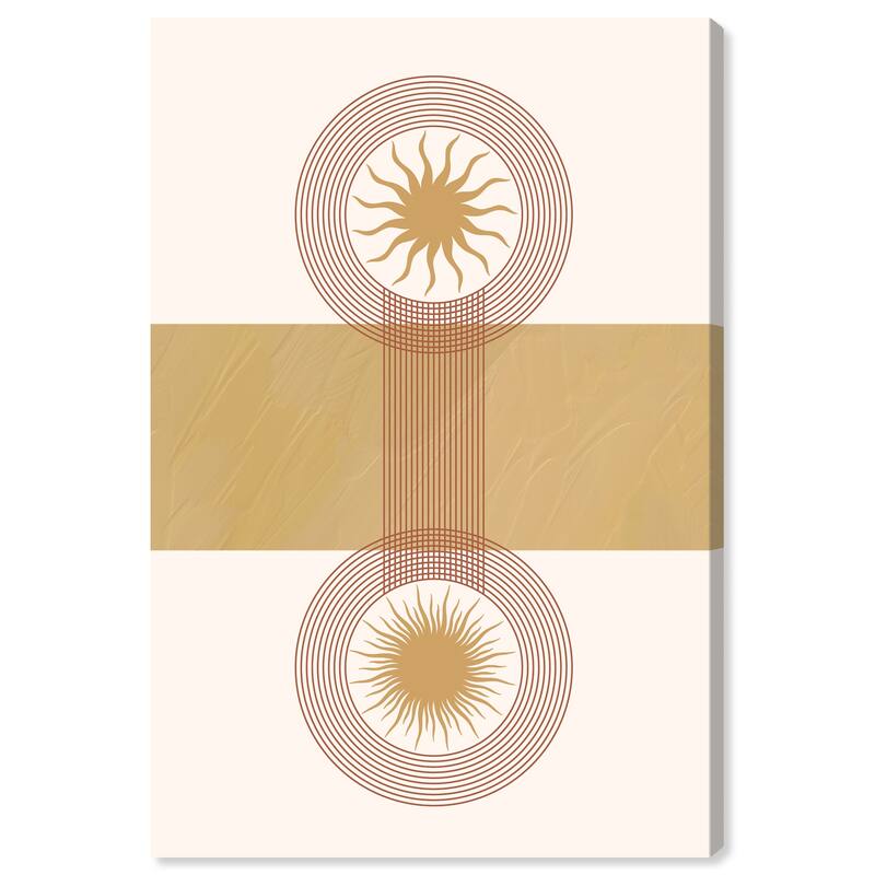 Wynwood Studio Canvas Abstract Solar Twice Brown and Beige Modern & Contemporary Wall Art Canvas Print - 30 x 20