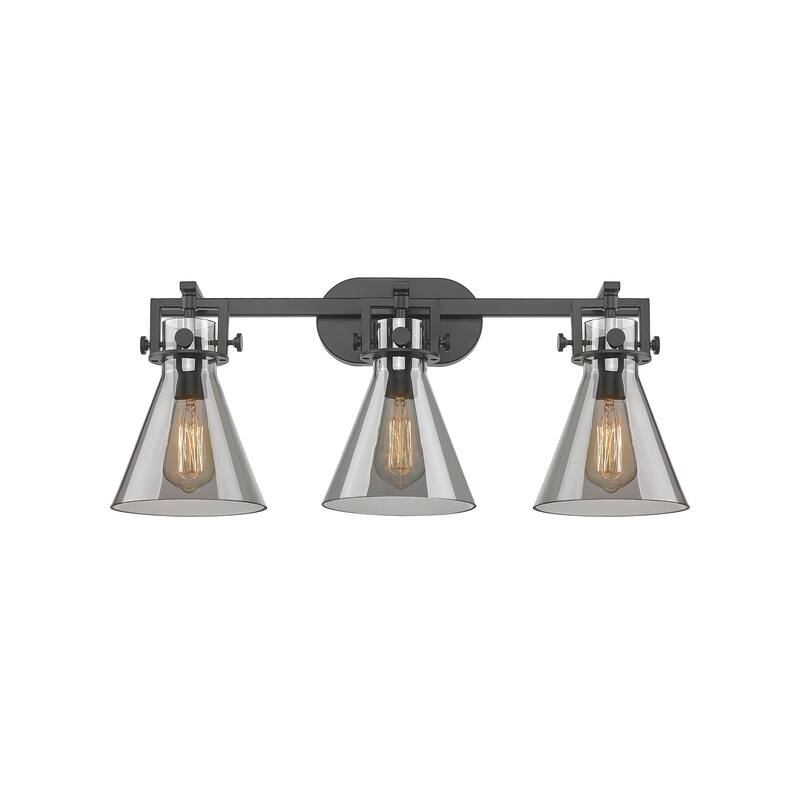 Innovations Lighting Newton Cone - 3 Light 7" Wall-Mounted Bath Vanity Light