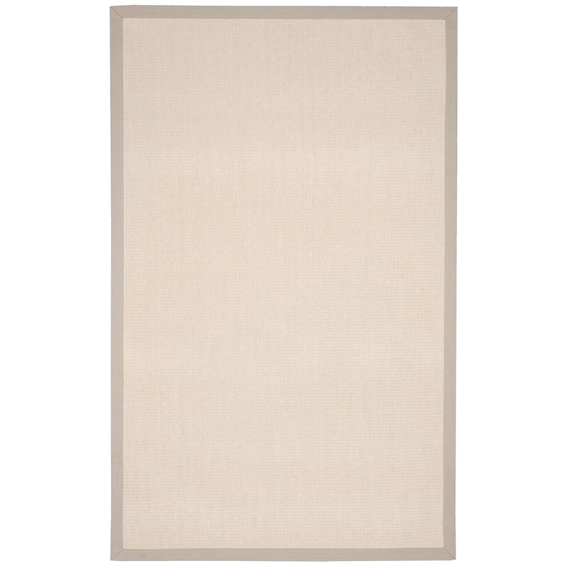 Nourison Sisal Soft Modern Solid Cream Bordered Area Rug