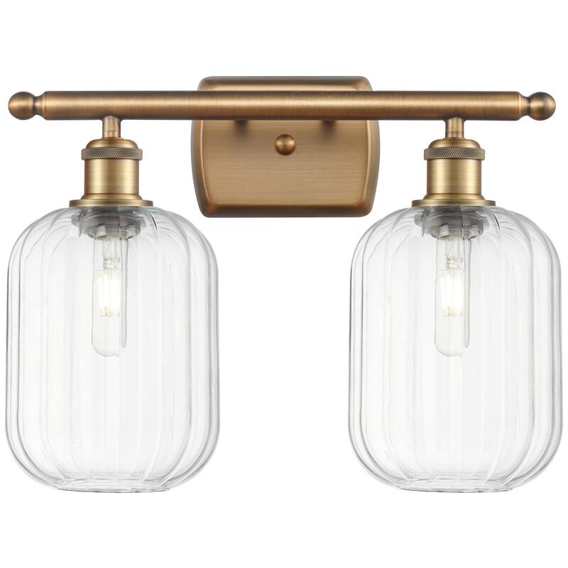 Innovations Lighting 516-2W-13-17 Preston Vanity Preston 2 Light 17" - Brushed Brass / Clear
