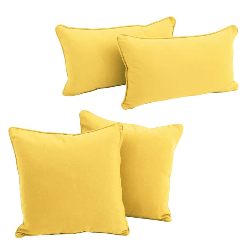 Delaney Twill 4-Piece Lumbar/Throw Pillow Set - Sunset