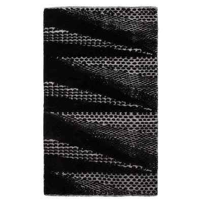 ECARPETGALLERY Hand-knotted Tangier Black Wool Rug - 2'11 x 5'0