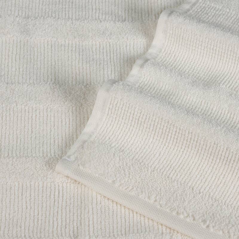 Superior Roma Cotton Assorted Ribbed Solid Towel Set of 12