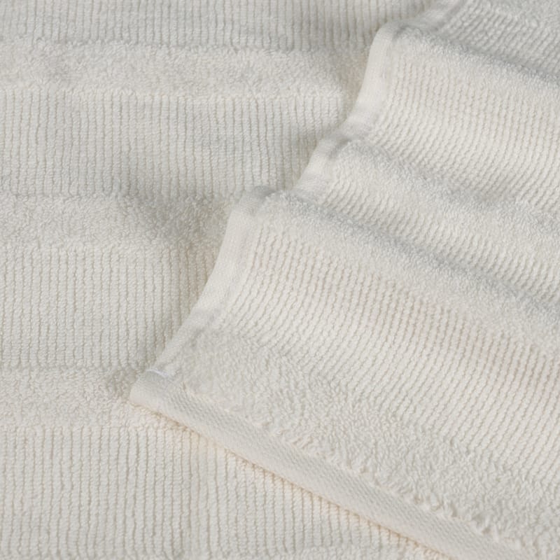 Superior Roma Cotton Ribbed Absorbent Face Towel Washcloth Set of 12